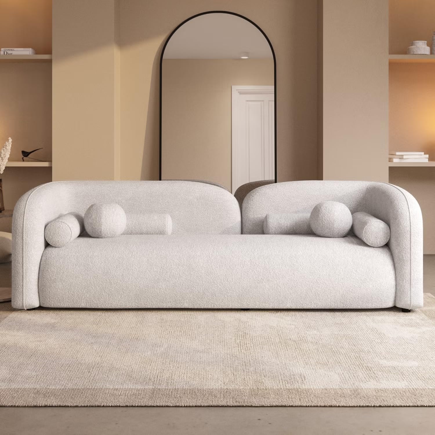 Canapé LÉVANTO bois de mélèze et dossier moelleux - Sakio Design Maroc