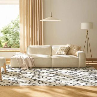 Canapé méridienne gauche modulable tissu antitache - Sakio Design Maroc