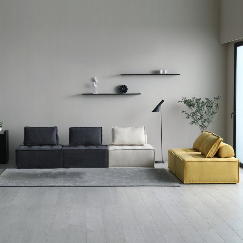 Canapé modulable Oasis tissu bouclette - Sakio Design Maroc