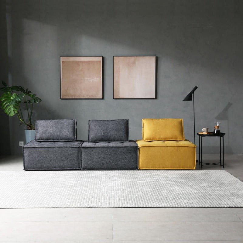 Canapé modulable Oasis tissu bouclette - Sakio Design Maroc