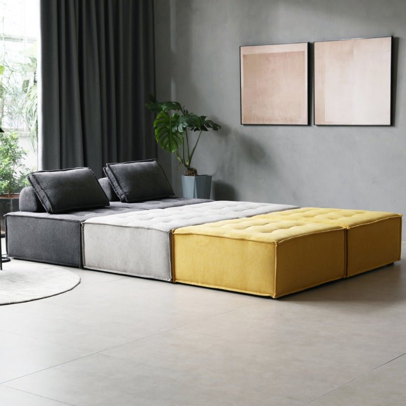 Canapé modulable Oasis tissu bouclette - Sakio Design Maroc