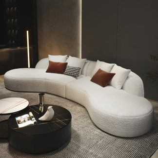 Canapé Prestige Double tissu bouclé - Sakio Design Maroc