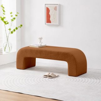 Tabouret Divano range-chaussures laine de mouton - Sakio Design Maroc