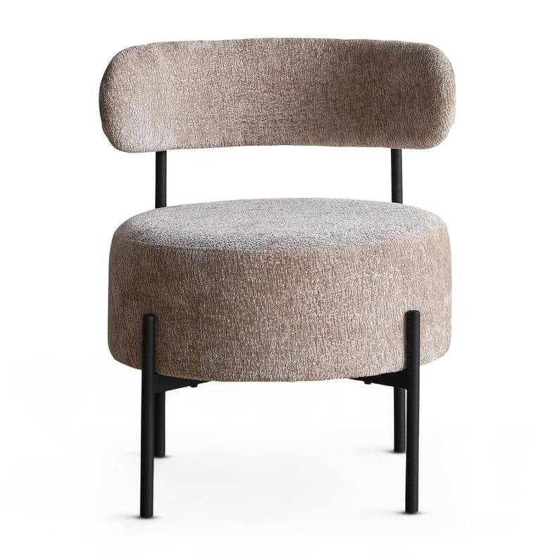 Chaise Verona tissu bouclé blanc - Sakio Design Maroc
