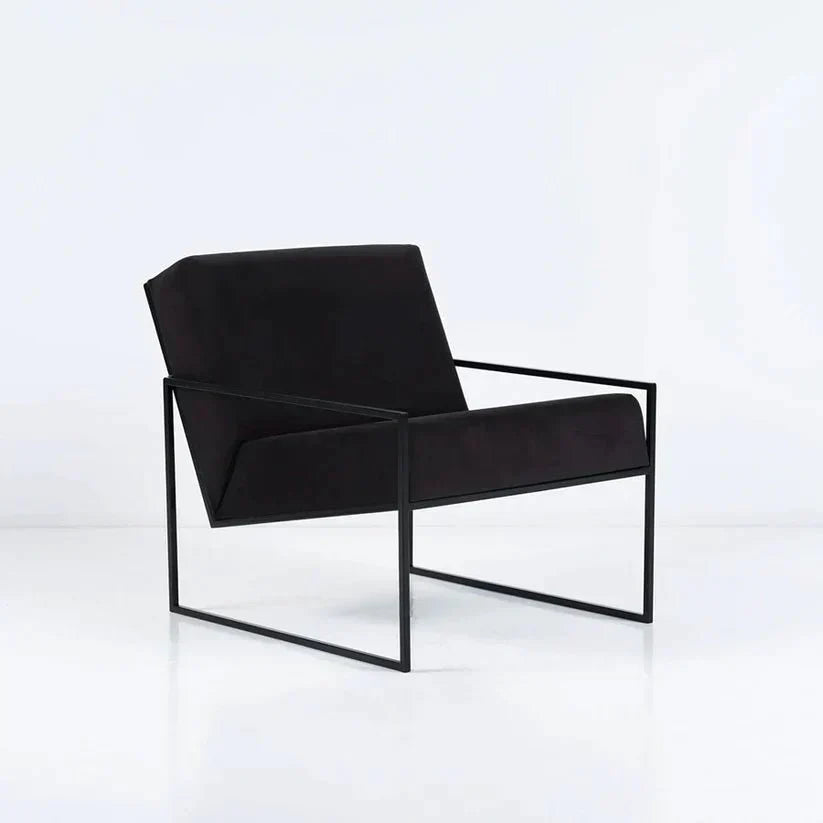 Fauteuil scandinave Amber blanc et noir - Sakio Design Maroc