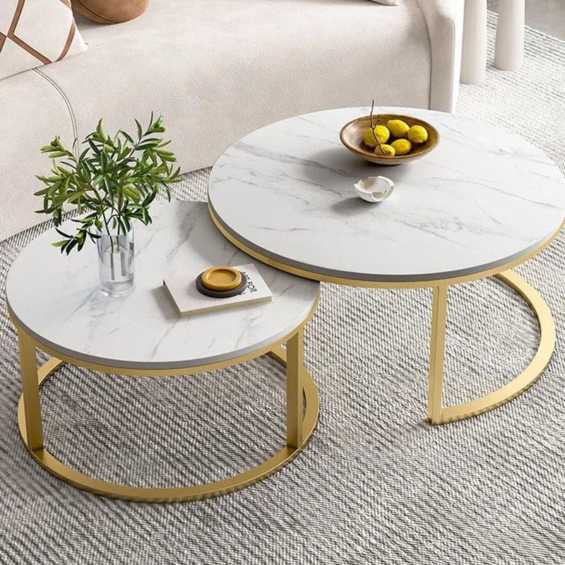 Table basse gigogne Élégance Gold - Sakio Design Maroc