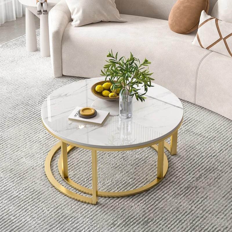 Table basse gigogne Élégance Gold - Sakio Design Maroc
