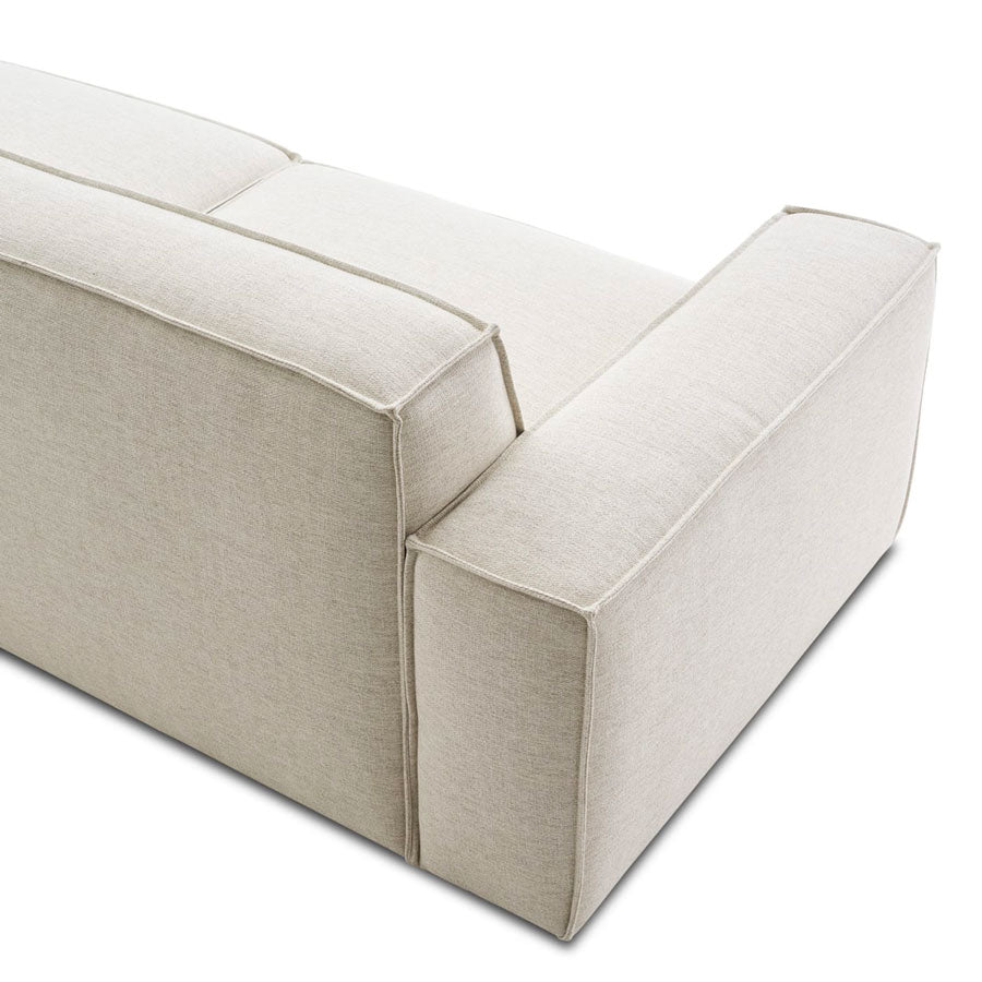 Canapé Hamilton modulable avec pouf, tissu antitache - Sakio Design Maroc