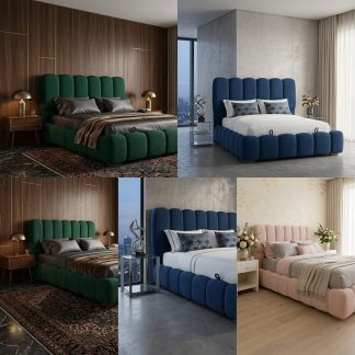 Sommier Élégance Royale capitonné tête de lit - Sakio Design Maroc