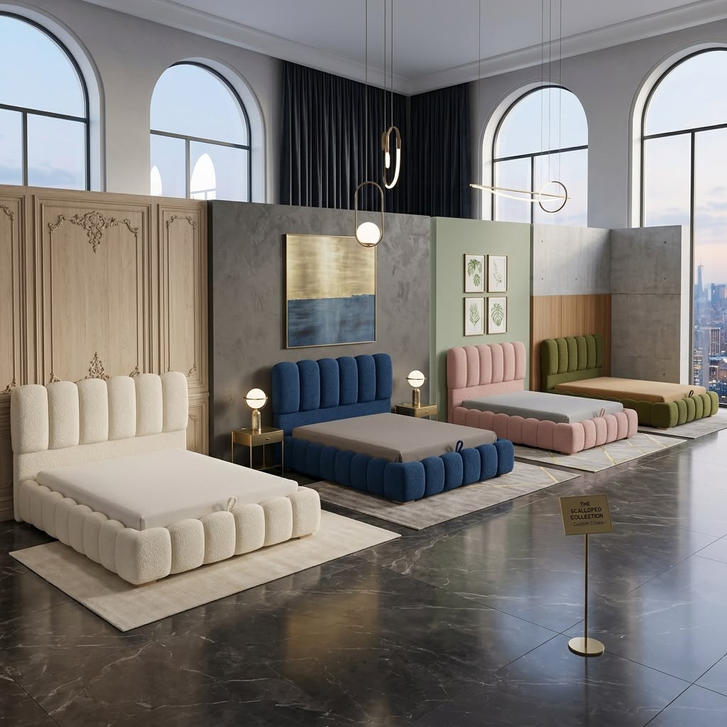 Sommier Élégance Royale capitonné tête de lit - Sakio Design Maroc