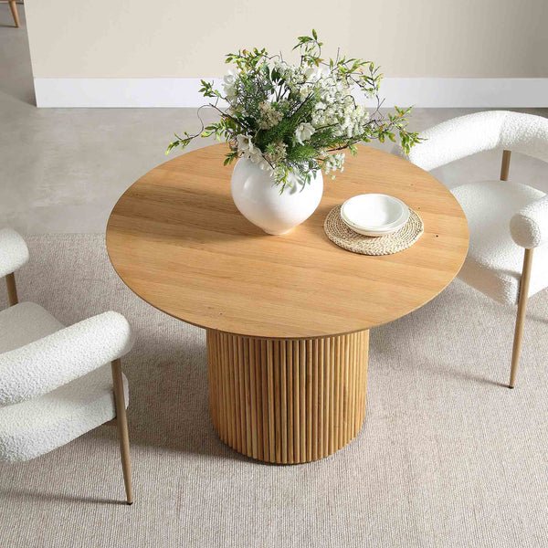 Table de salle à manger Zenith Wood effet bois - Sakio Design Maroc